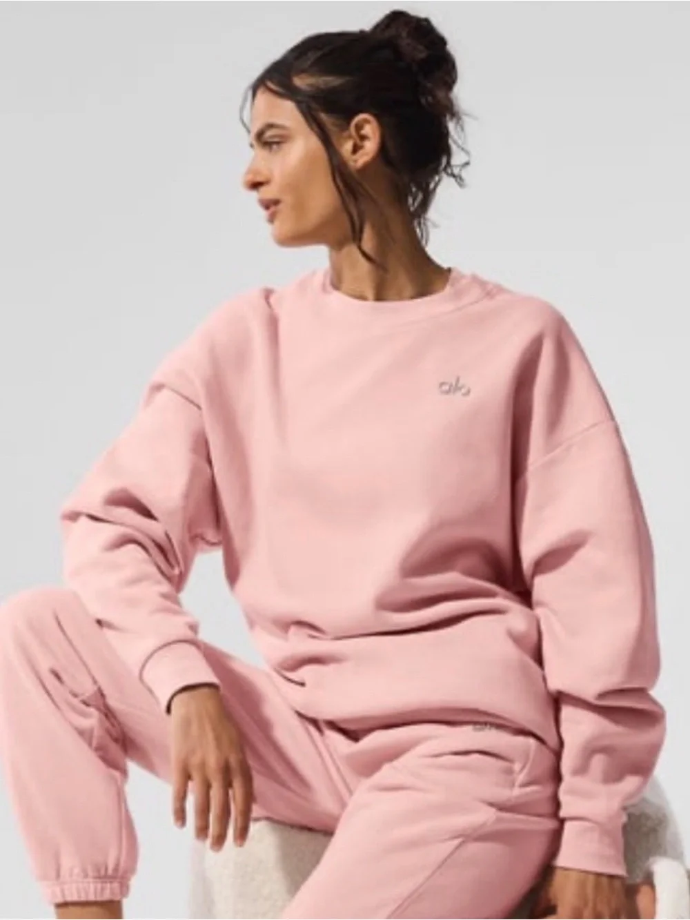 Alo Accolade Sweatshirt- Pink Quartz